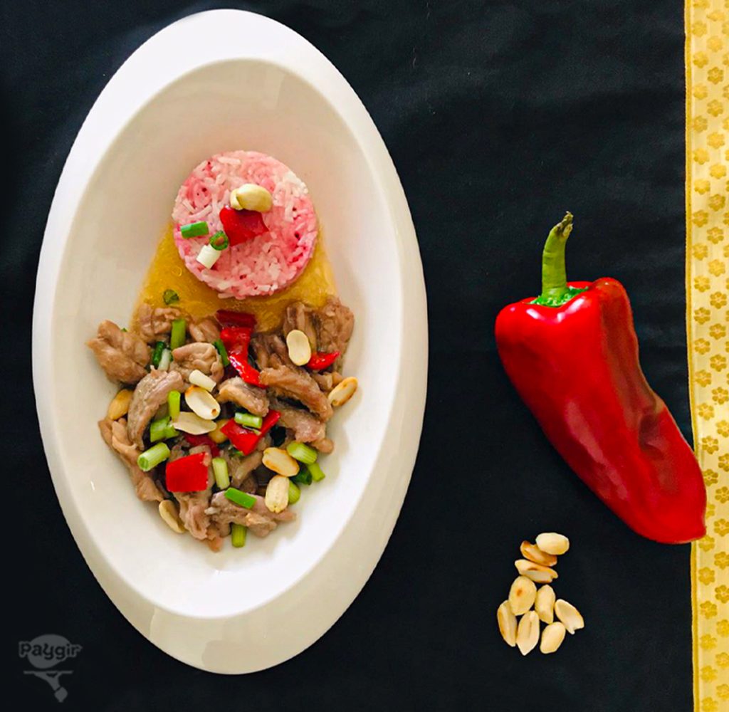 مرغ با سس kung pao مرغ با سس kung pao
