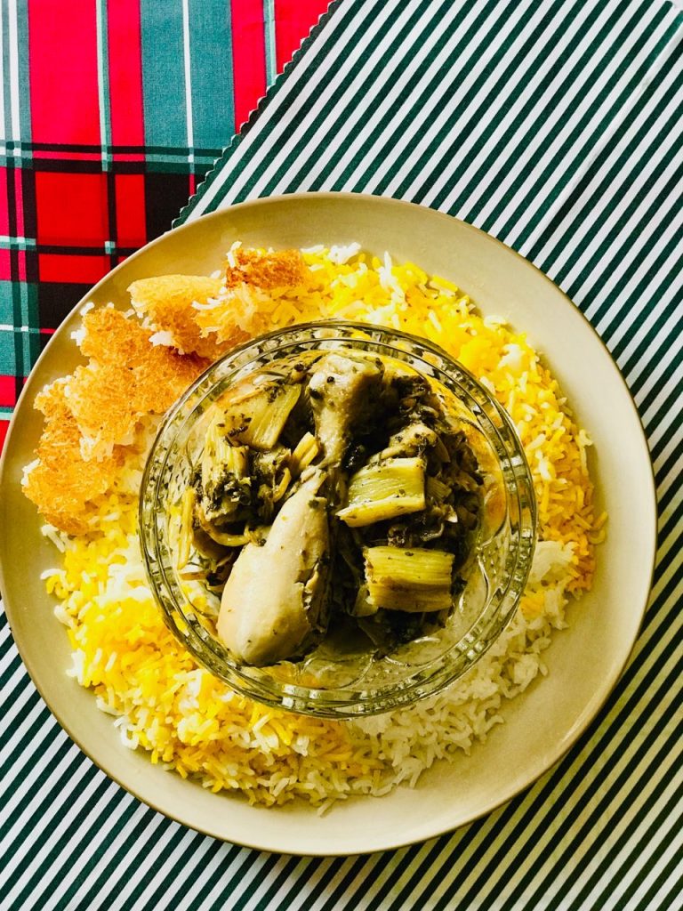 خورش کرفس و کنگر با مرغ خورش کرفس و کنگر با مرغ