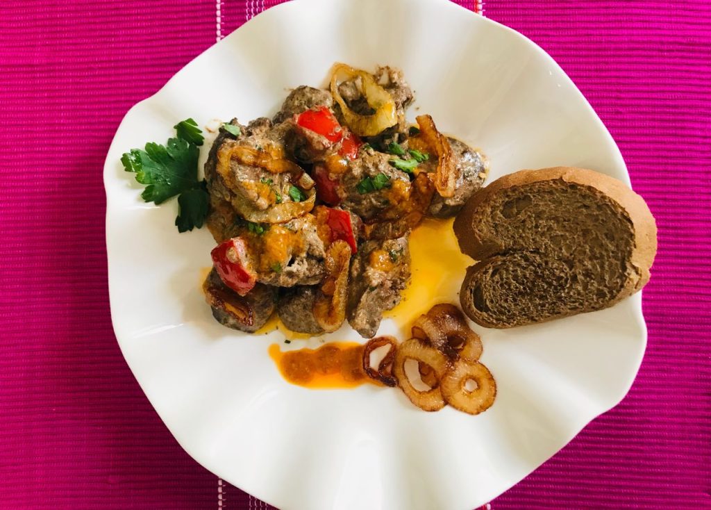 جگر مرغ با سس peri peri