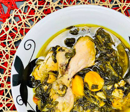 خورش آلو اسفناج با مرغ خورش آلو اسفناج با مرغ