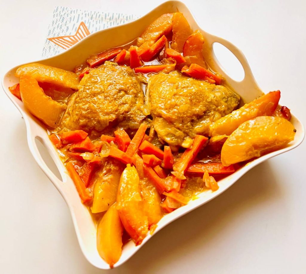 خورش شلیل با مرغ خورش شلیل با مرغ