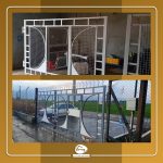 ساخت درب ورودی فارم نیلوفر با استفاده از آهن آلات ضایعاتی