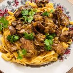 پاستا تالیاتله با جگر مرغ